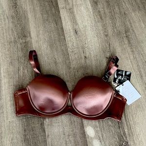 Ashley Graham 36DD Bra New with tags. Brown/gold color